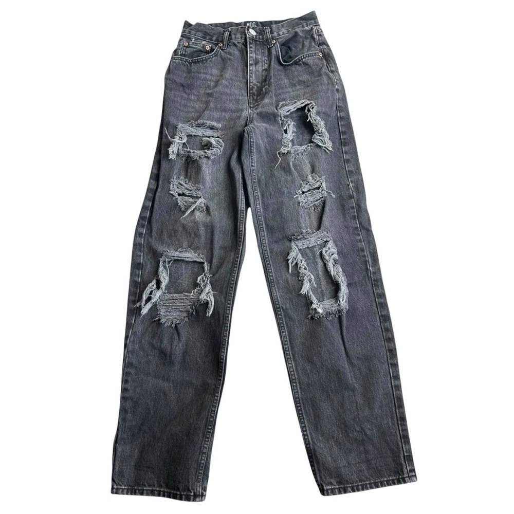 BDG Urban Outfitters High-Rise Baggy Distressed Ripped Jeans Women Size 27 Black